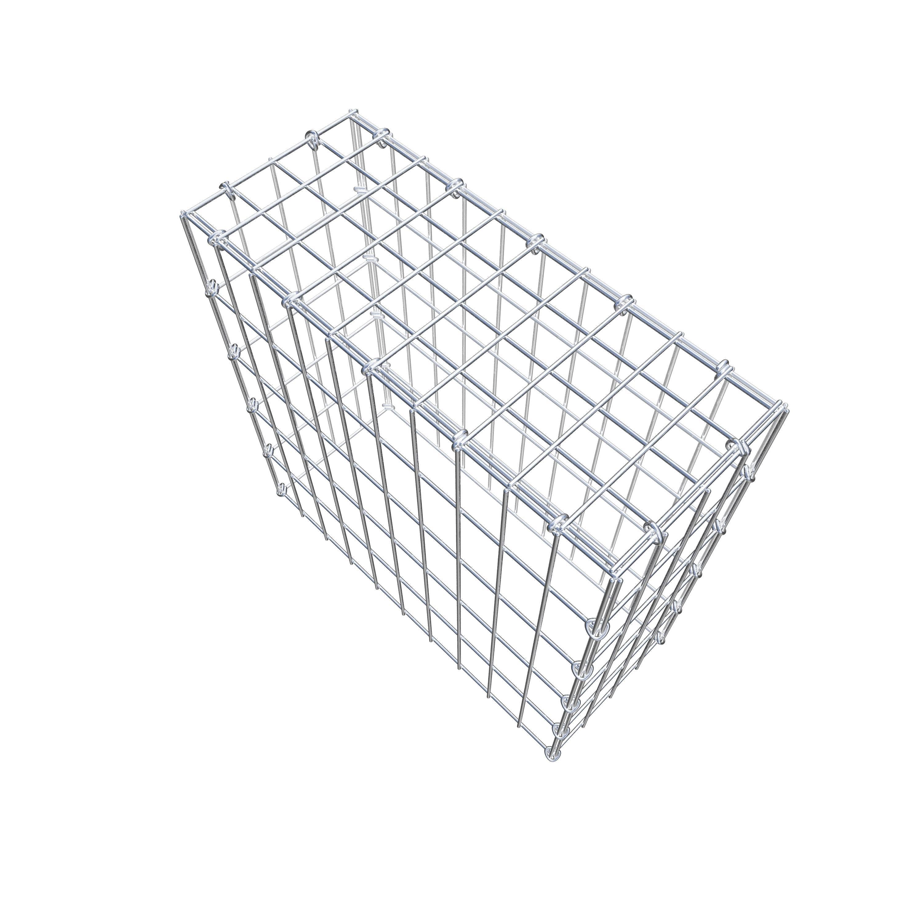 Monteret gabion type 3 50 cm x 50 cm x 20 cm (L x H x D), maskestørrelse 5 cm x 10 cm, C-ring