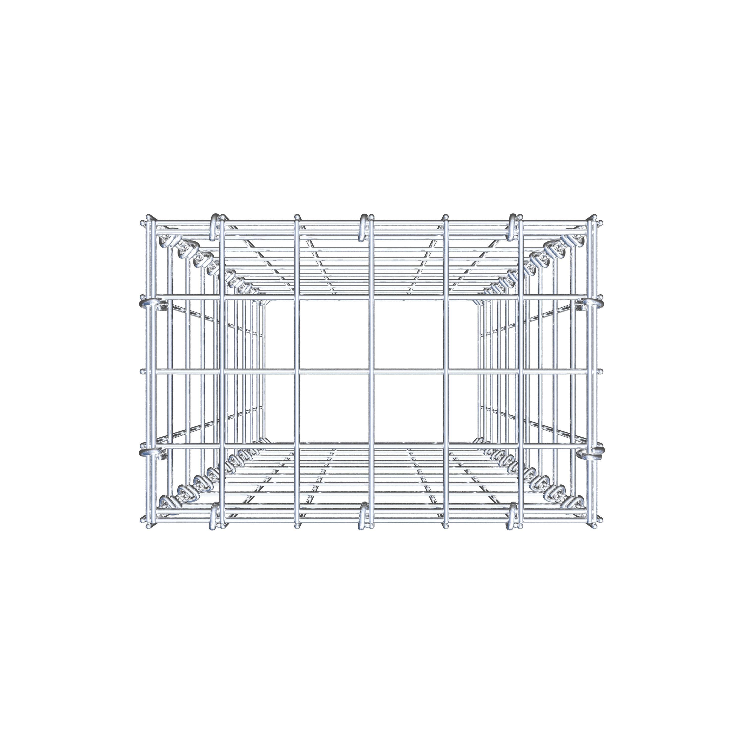 Gabbione aggiuntivo di tipo 3 100 cm x 30 cm x 20 cm (L x H x P), maglia 5 cm x 10 cm, anello a C