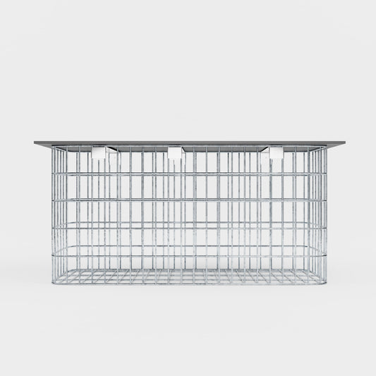 Havebænk 102 x 50 x 32 cm MW 5 x 10 cm varmgalvaniseret, med genbrugsdæksel i antracit