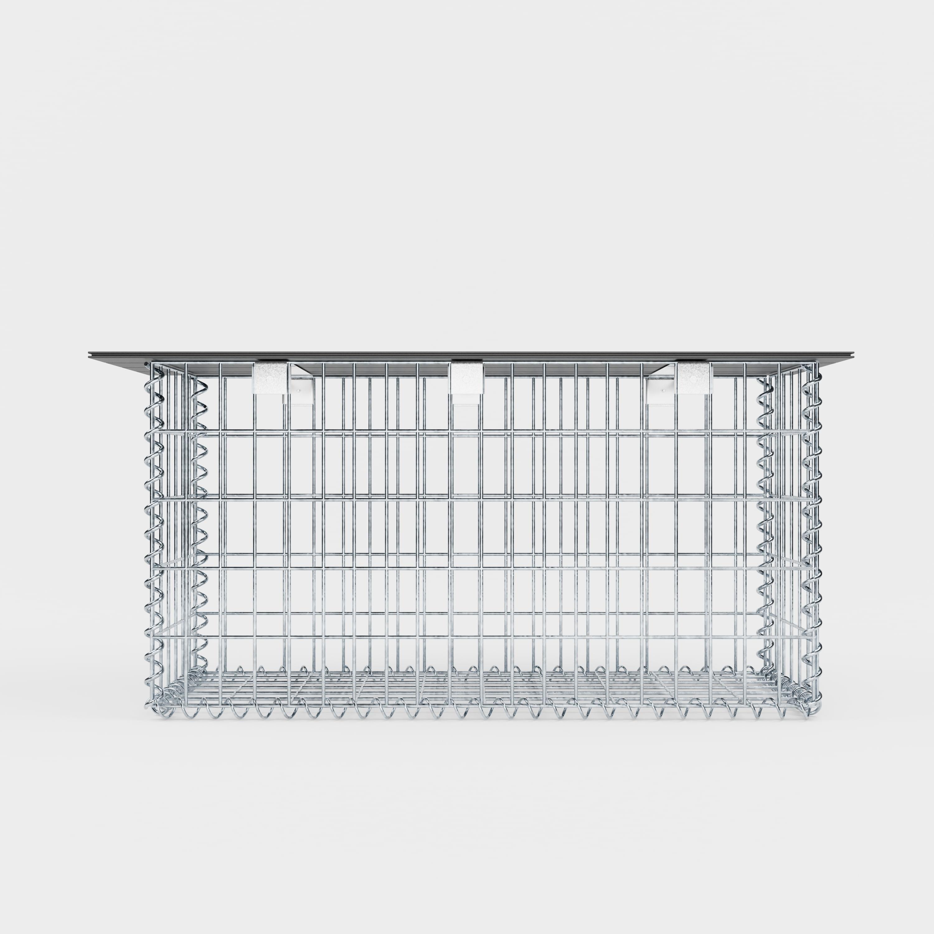 Garden bench spiral gabion 105 x 50 x 30 cm - MW 5 x 10 cm, with recycled cover in anthracite