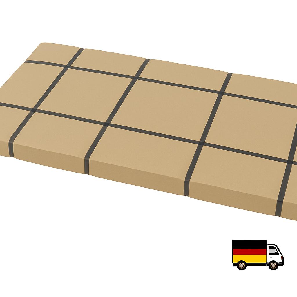 Rechthoekig verhoogd bed 200 cm x 100 cm x 100 cm (L x H x D), maaswijdte 5 x 10 cm, wanddikte 15 cm