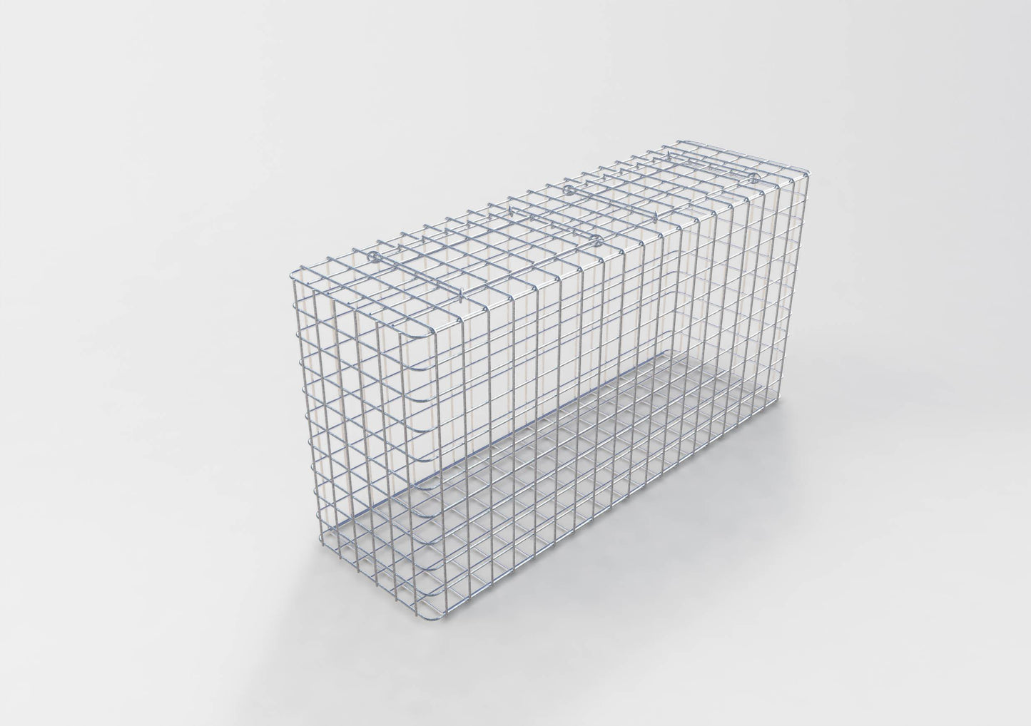 Gabion hot-dip galvanized 102 cm x 52 cm x 32 cm, mesh size 5 cm x 5 cm, fully welded