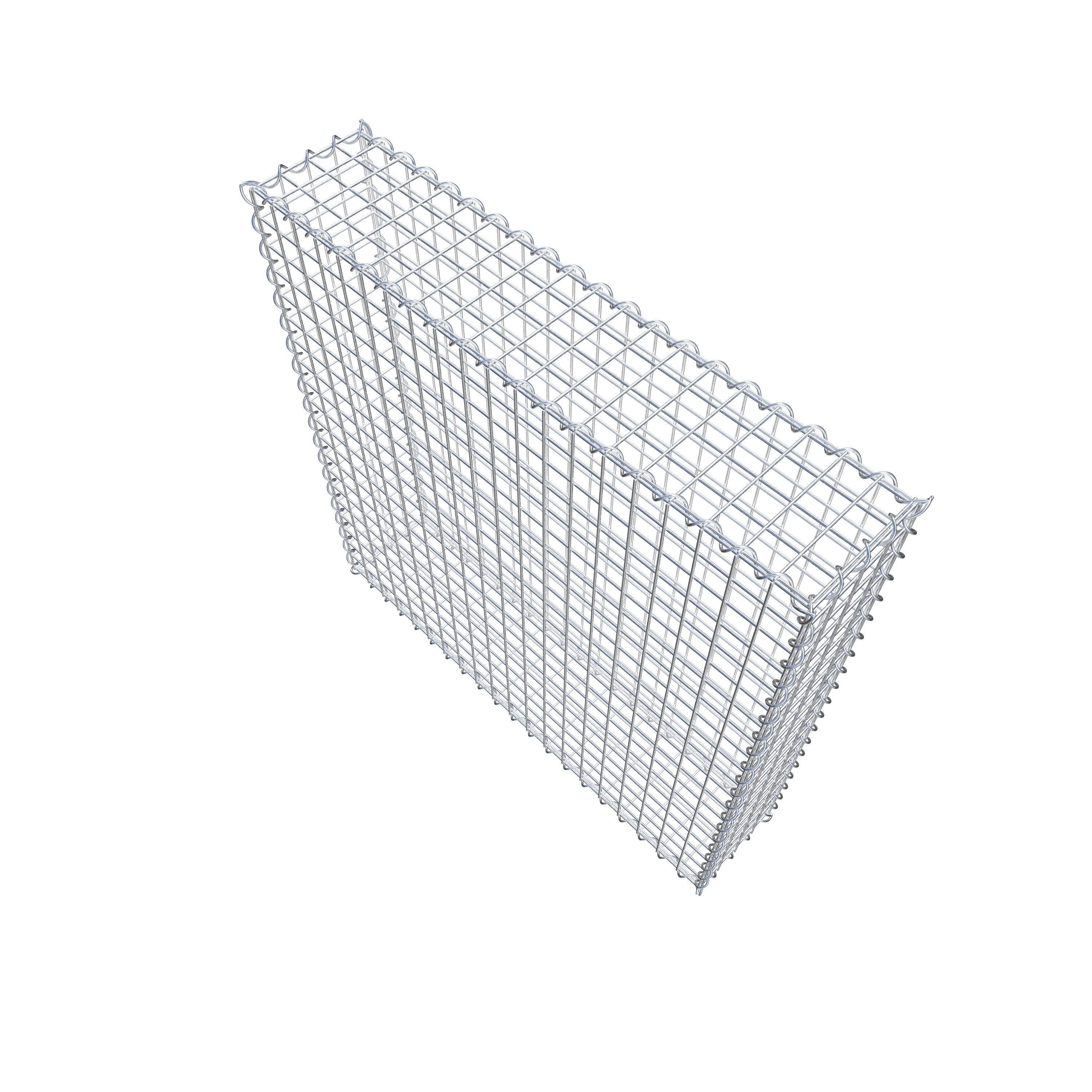 Set di 2 gabbioni 100 cm x 100 cm x 20 cm (L x H x P), maglia 5 x 5 cm, a spirale