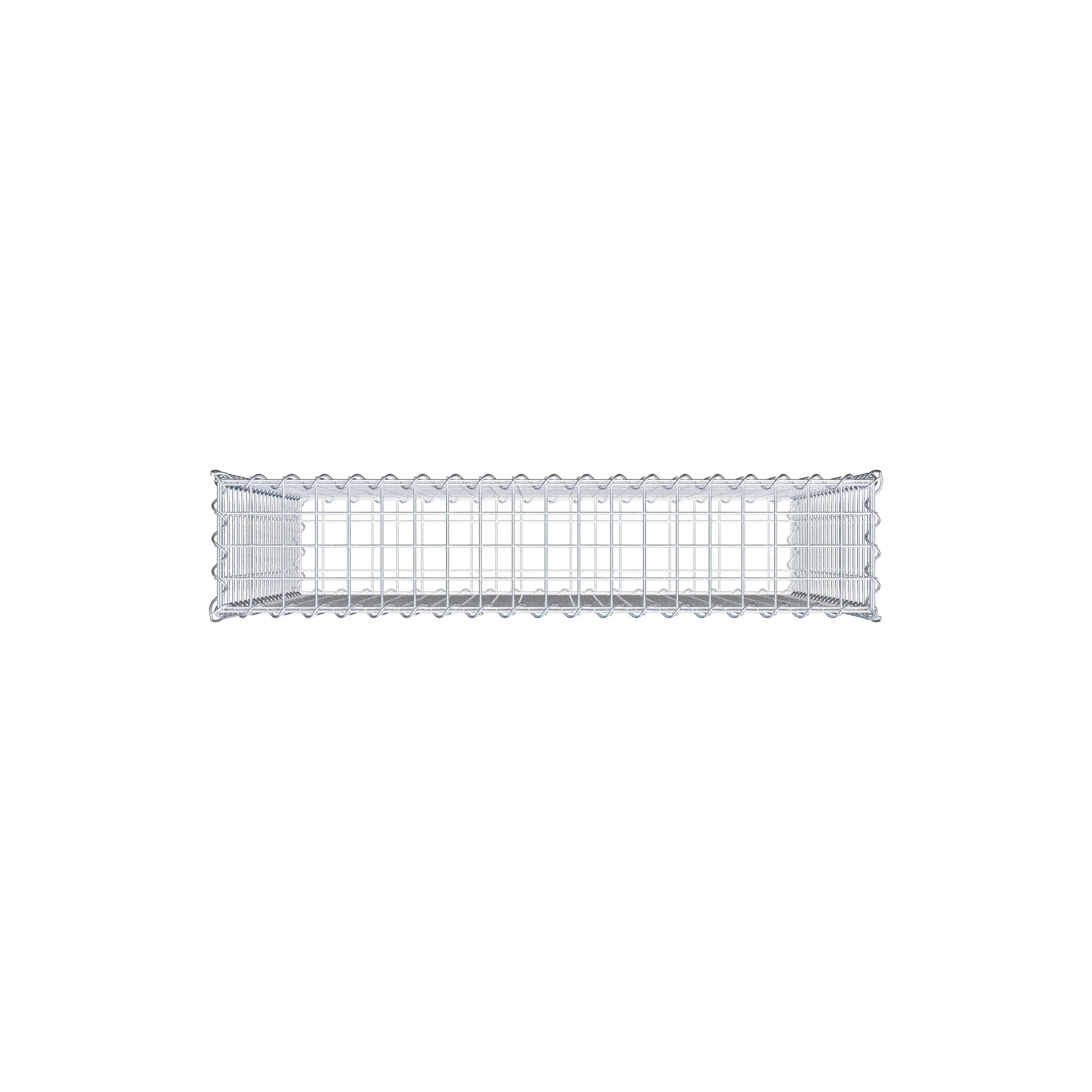 Set di 2 gabbioni 100 cm x 100 cm x 20 cm (L x H x P), maglia 5 x 5 cm, a spirale