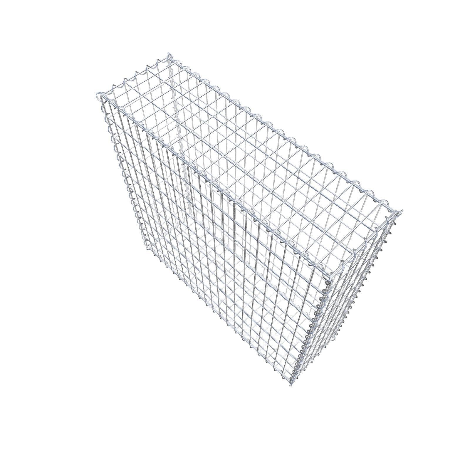 Set of 2 gabions 100 cm x 100 cm x 30 cm (L x H x D), mesh size 5 x 10 cm, spiral