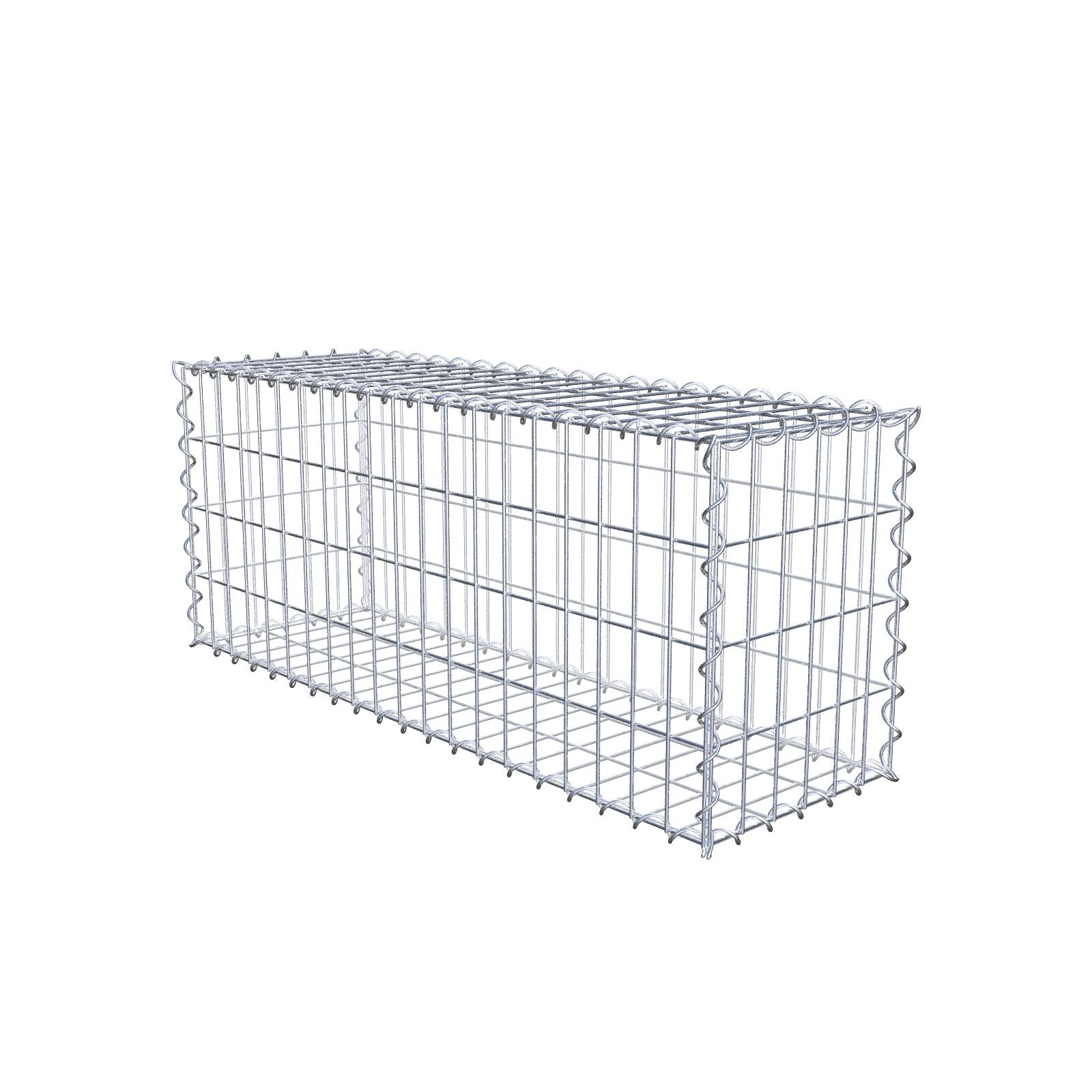 Lot de 2 gabions 100 cm x 40 cm x 30 cm (L x H x P), mailles 5 x 10 cm, spirale