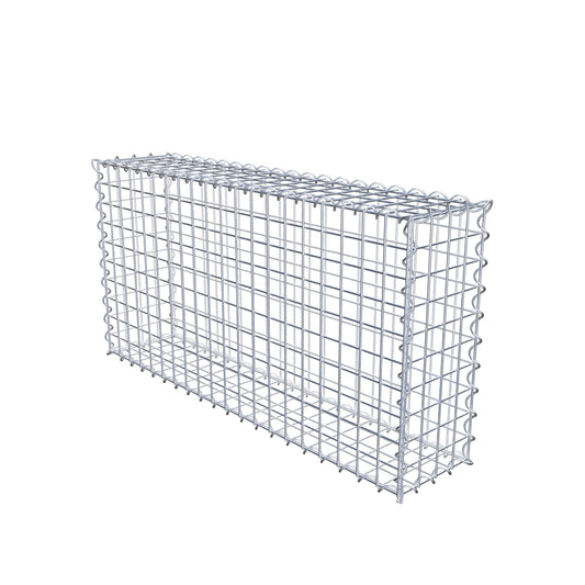 Set of 2 gabions 100 cm x 50 cm x 20 cm (L x H x D), mesh size 5 x 5 cm, spiral