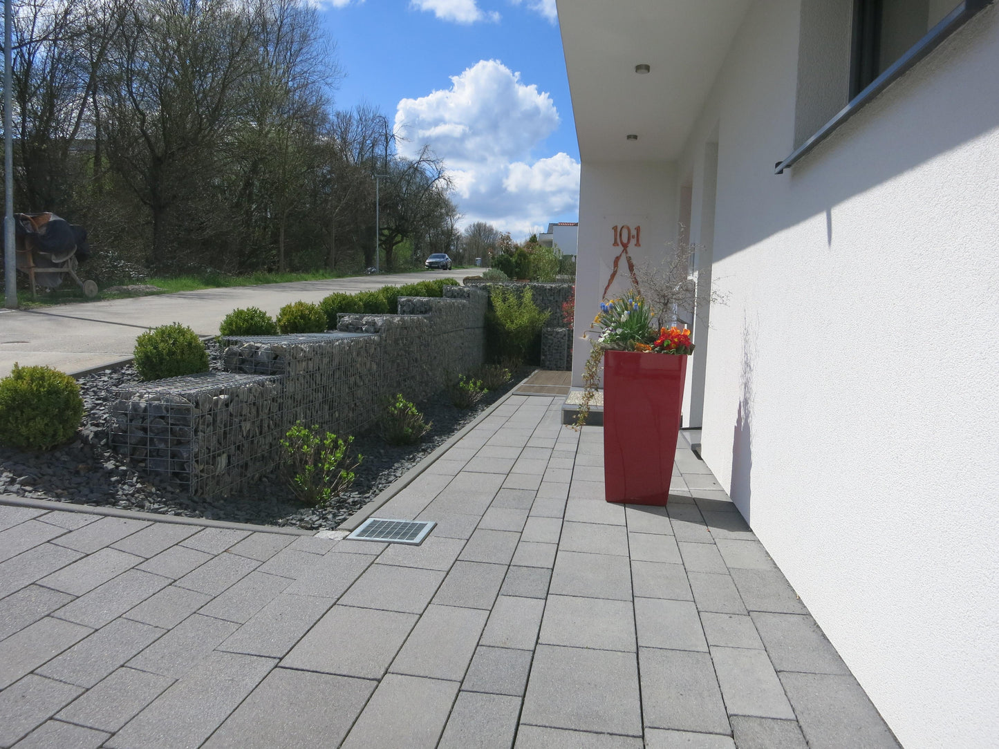 Sats med 2 gabioner 100 cm x 50 cm x 30 cm (L x H x D), maskstorlek 5 x 10 cm, spiral