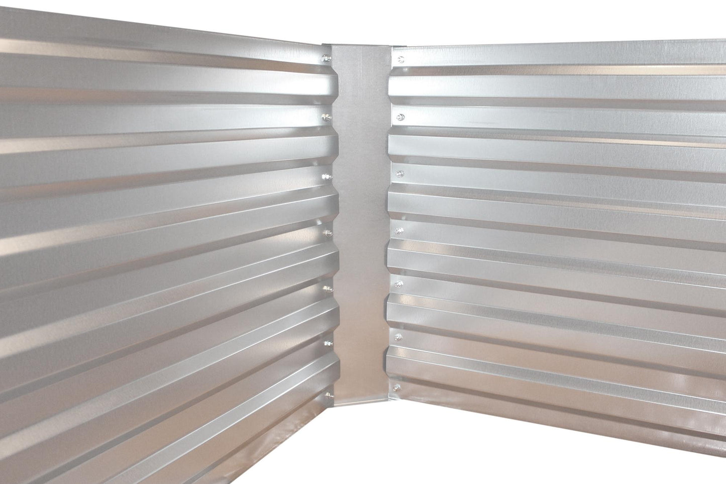 Upphöjd bädd av galvaniserad plåt med topp - Mått utan topp: 184 x 60 x 90 cm (L x H x D, planteringsmått)