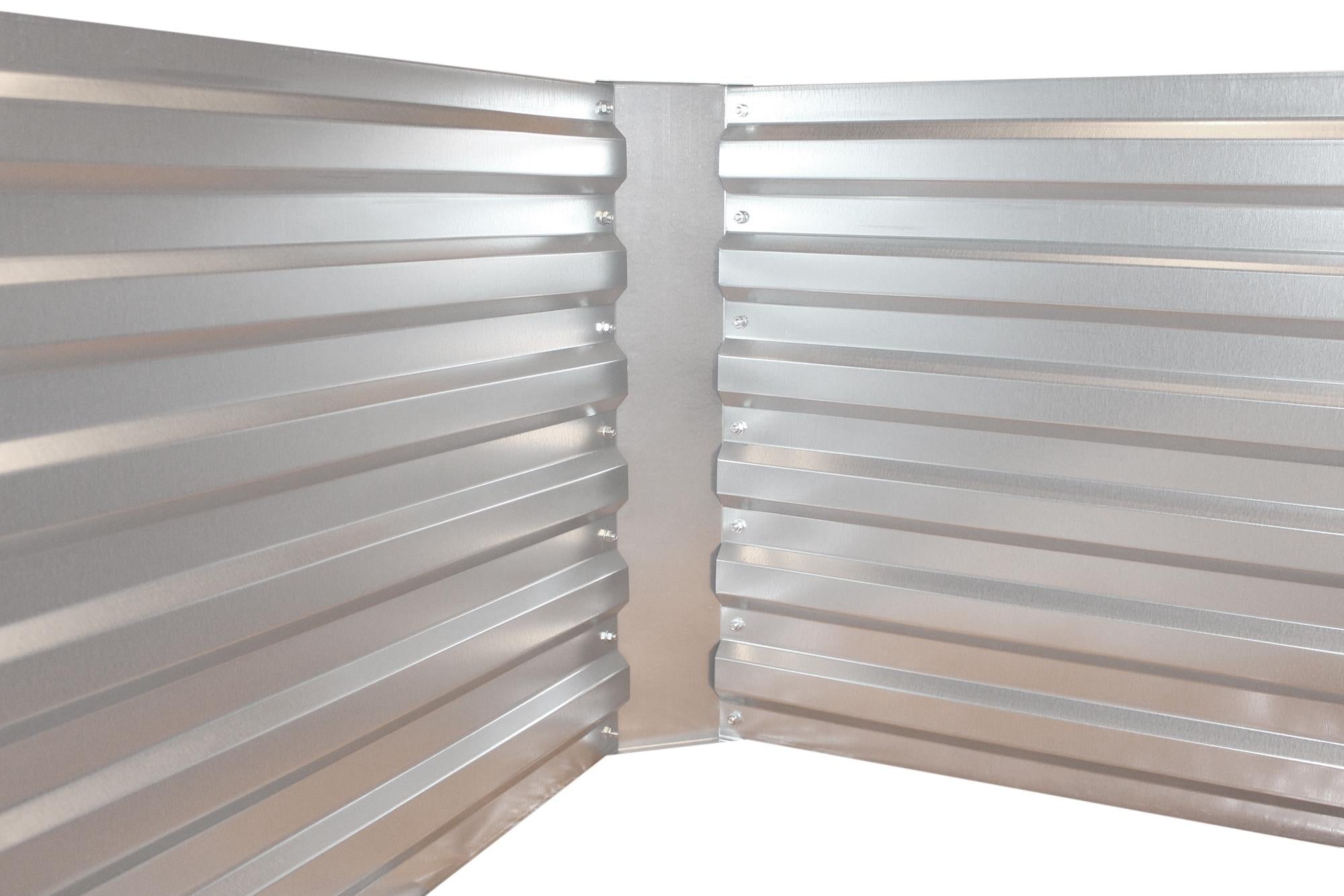 Raised bed made of galvanized sheet metal with top - Dimensions without top: 184 x 60 x 90 cm (L x H x D, planting dimensions)