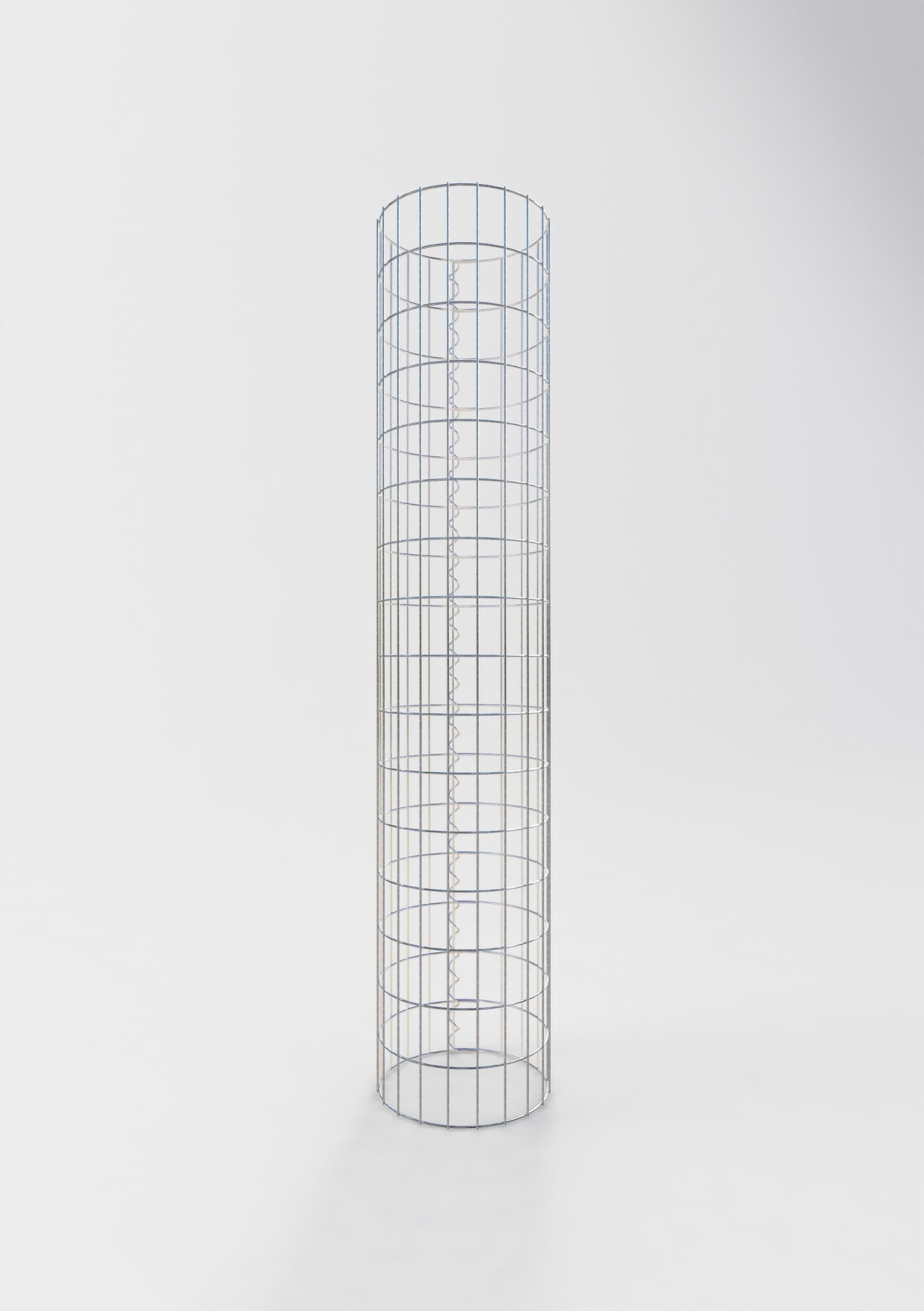 Colonne de gabion ronde 32 cm de diamètre, 160 cm de hauteur, maille 5 cm x 10 cm