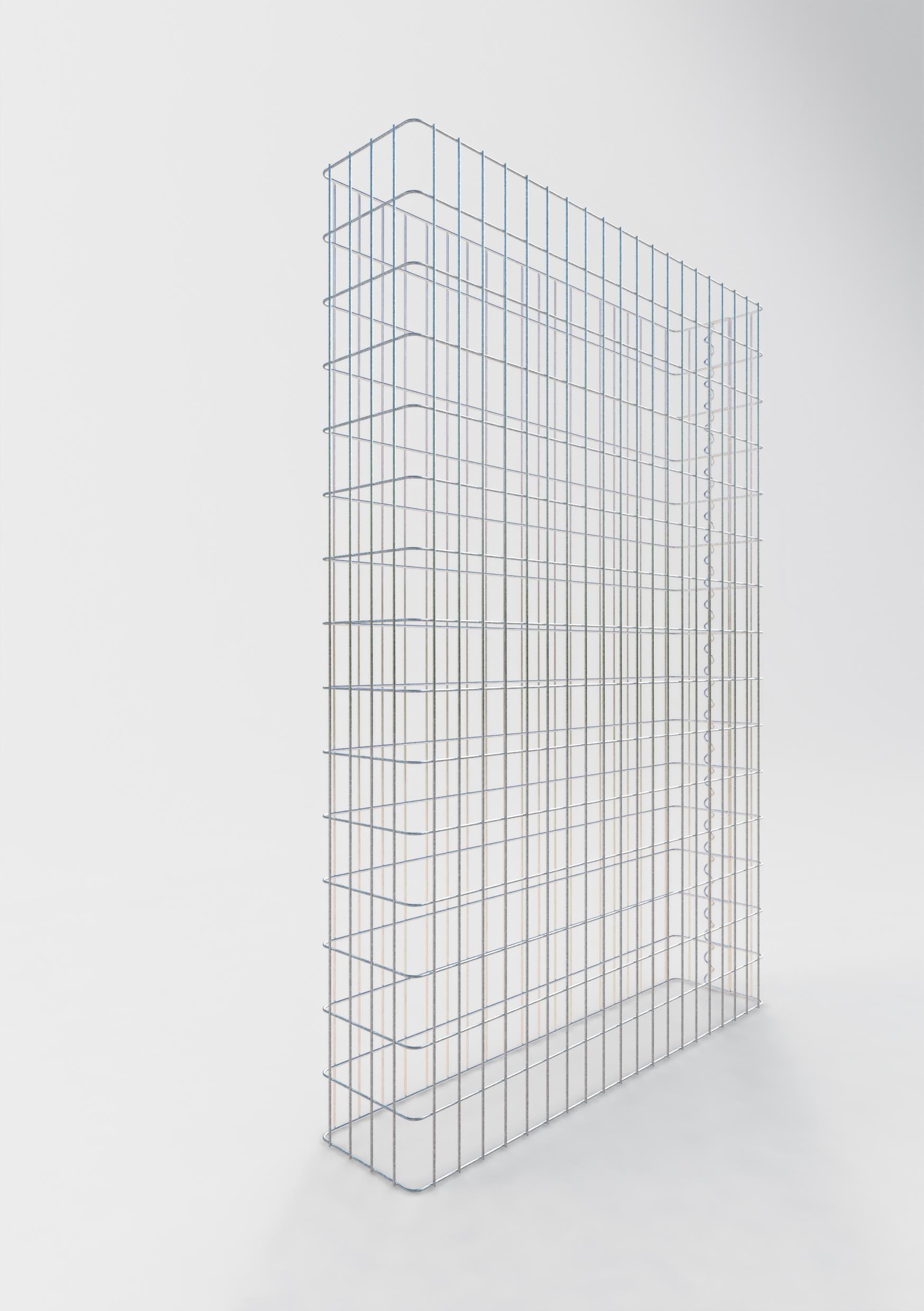 Gabion fence length 102 cm, height 160 cm, depth 22 cm, mesh size 5 x 10 cm