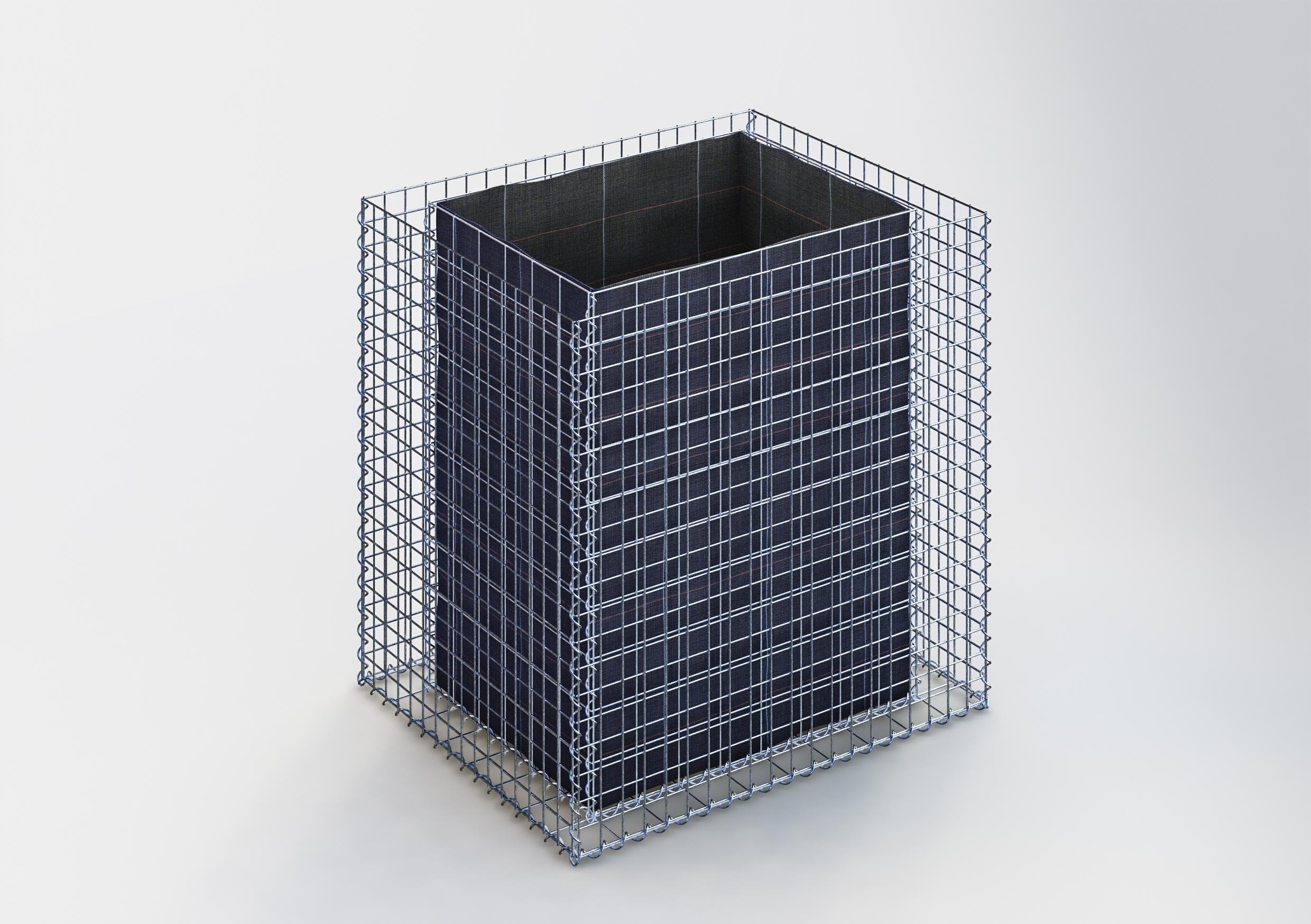 Rechthoekig verhoogd bed 100 cm x 100 cm x 80 cm (L x H x D), maaswijdte 5 x 5 cm, wanddikte 10 cm