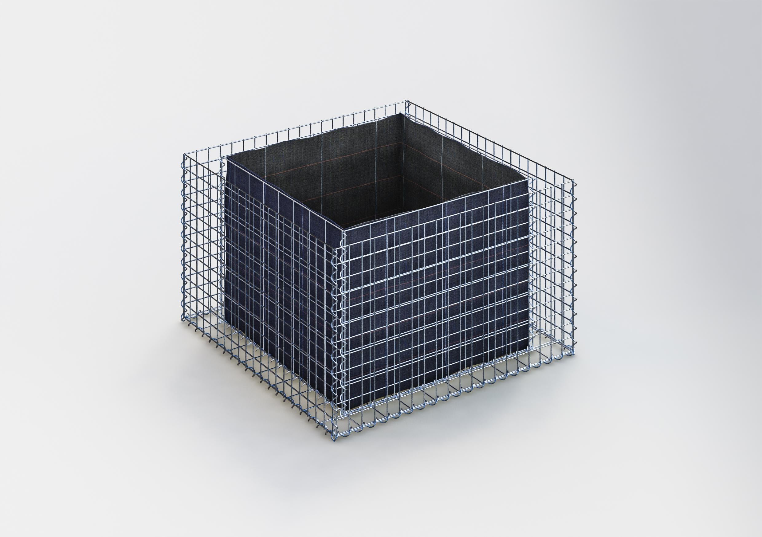 Letto rialzato rettangolare 100 cm x 60 cm x 100 cm (L x H x P), dimensione della rete 5 x 5 cm, spessore della parete 10 cm