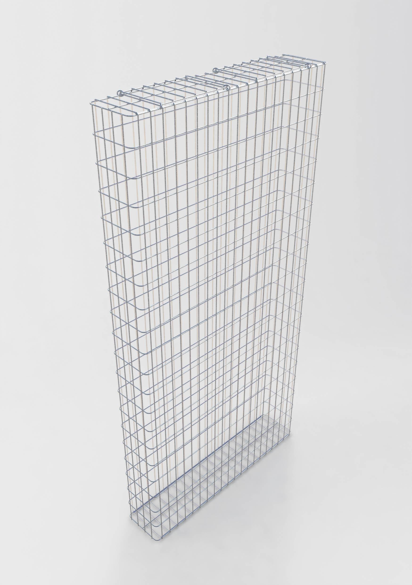 Varmförzinkad gabion 102 cm x 202 cm x 22 cm, maskstorlek 5 cm x 10 cm, helsvetsad