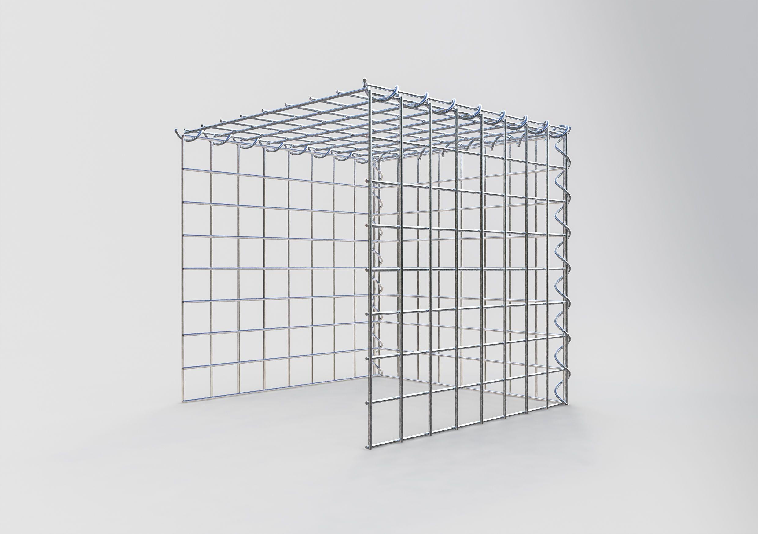 Anbaugabione Typ 4 40 cm x 40 cm x 40 cm (L x H x T), Maschenweite 5 cm x 5 cm, Spirale