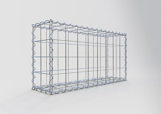 Gabion 80 cm x 40 cm x 20 cm (L x H x P), mailles 10 cm x 10 cm, spirale