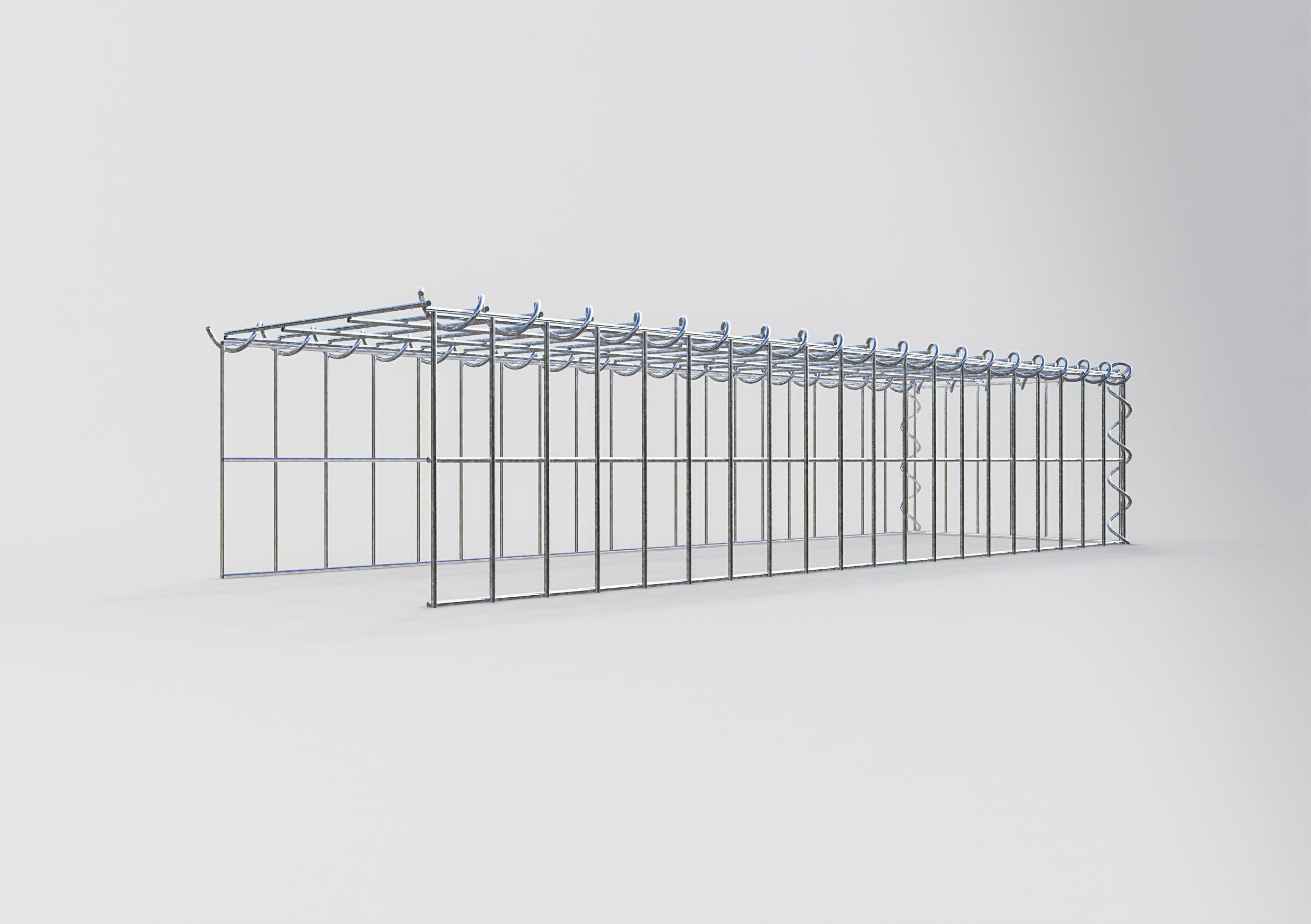 Gabião tipo 4 100 cm x 20 cm x 30 cm (C x A x P), malhagem 5 cm x 10 cm, espiral