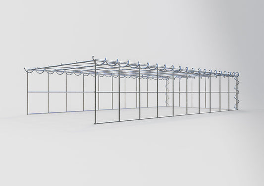 Gabion rapporté type 4 100 cm x 20 cm x 50 cm (L x H x P), mailles 10 cm x 10 cm, spirale