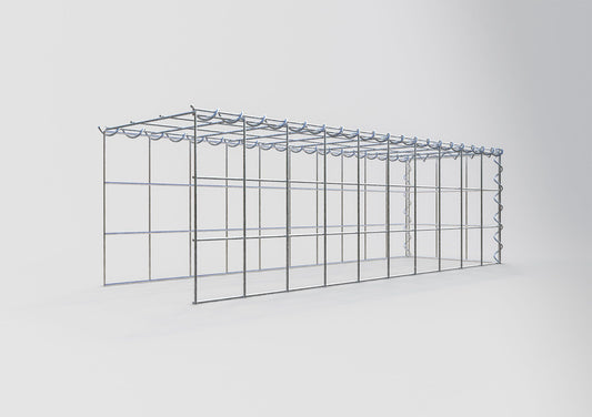 Gabion rapporté type 4 100 cm x 30 cm x 30 cm (L x H x P), mailles 10 cm x 10 cm, spirale