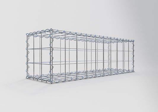 Gavión 100 cm x 30 cm x 30 cm (largo x alto x fondo), malla 10 cm x 10 cm, en espiral