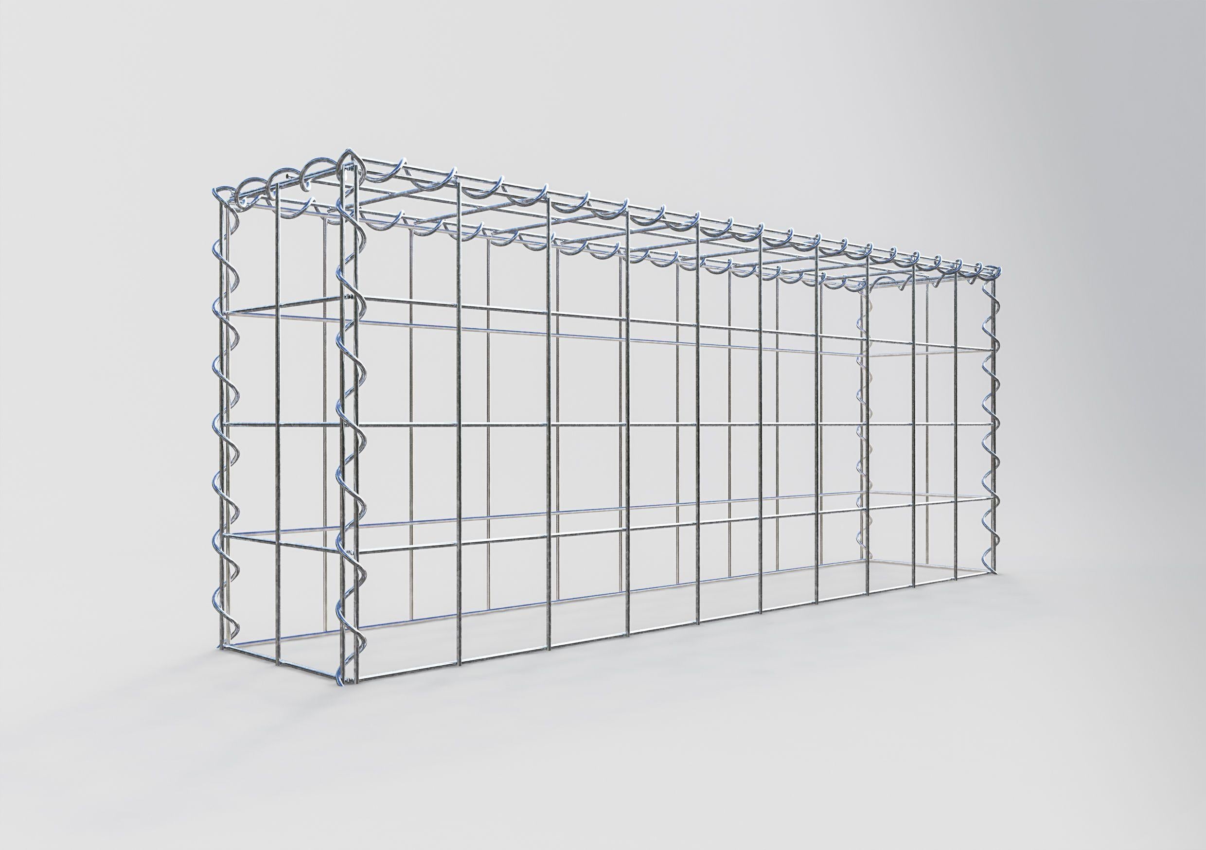 Add-on schanskorf type 3 100 cm x 40 cm x 20 cm (L x H x D), maaswijdte 10 cm x 10 cm, spiraal