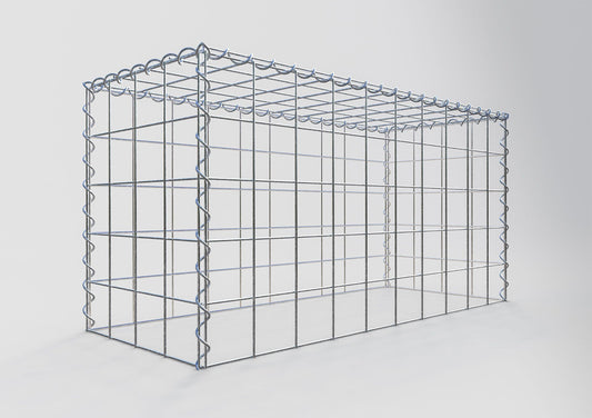 Gabião tipo 3 100 cm x 50 cm x 40 cm (C x A x P), malhagem 10 cm x 10 cm, espiral