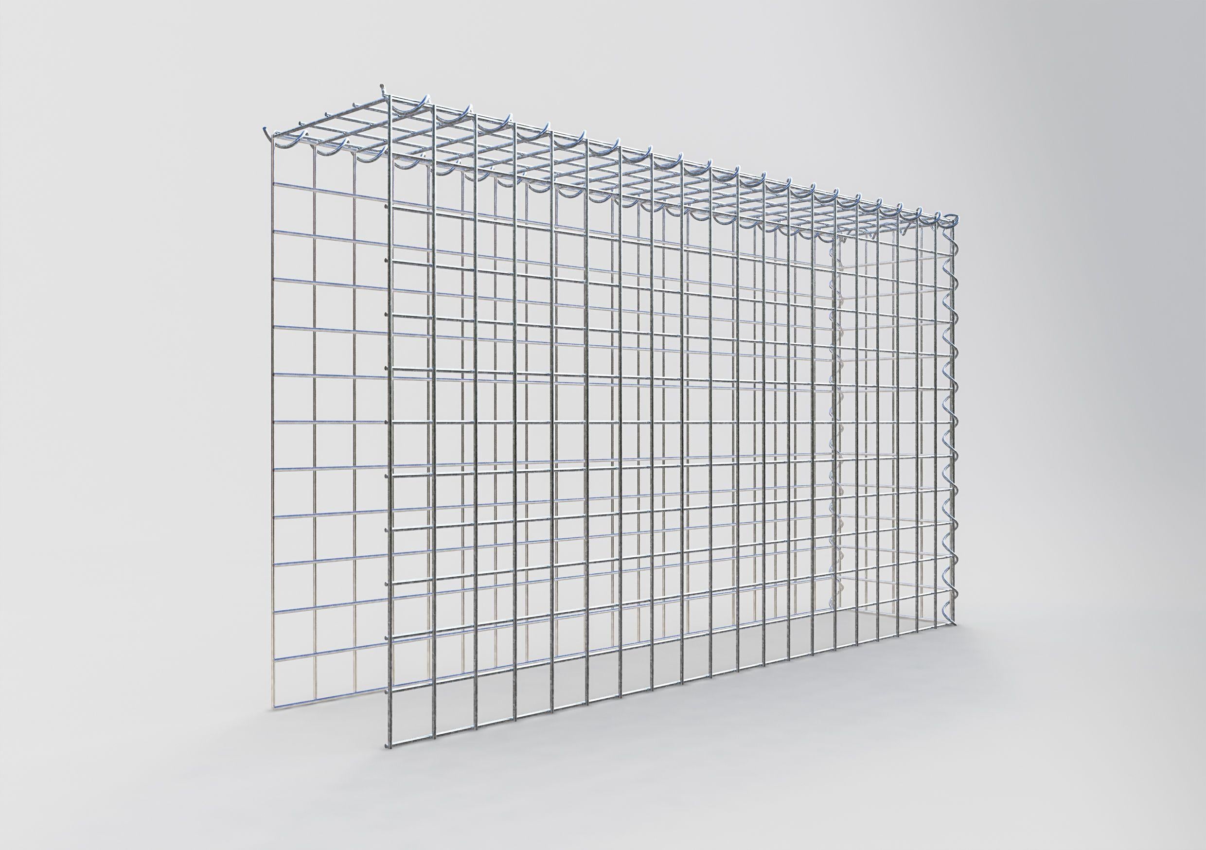Extra gabion typ 4 100 cm x 60 cm x 20 cm (L x H x D), maskstorlek 5 cm x 5 cm, spiral