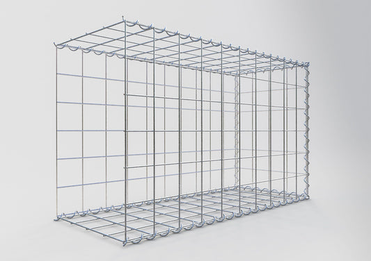 Gabion rapporté type 2 100 cm x 60 cm x 40 cm (L x H x P), mailles 10 cm x 10 cm, spirale