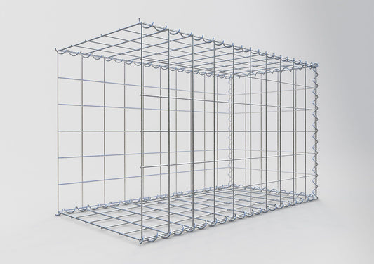 Gabion rapporté type 2 100 cm x 60 cm x 50 cm (L x H x P), mailles 10 cm x 10 cm, spirale