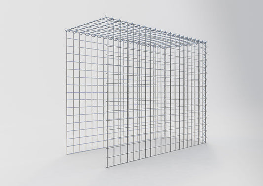 Add-on schanskorf type 4 100 cm x 80 cm x 40 cm (L x H x D), maaswijdte 5 cm x 5 cm, spiraalvormig