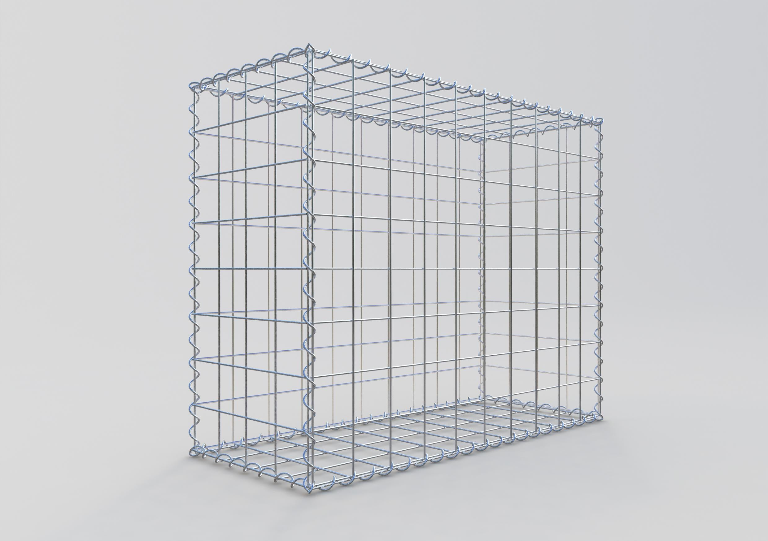 Gabião 100 cm x 80 cm x 40 cm (C x A x P), malhagem 10 cm x 10 cm, espiral