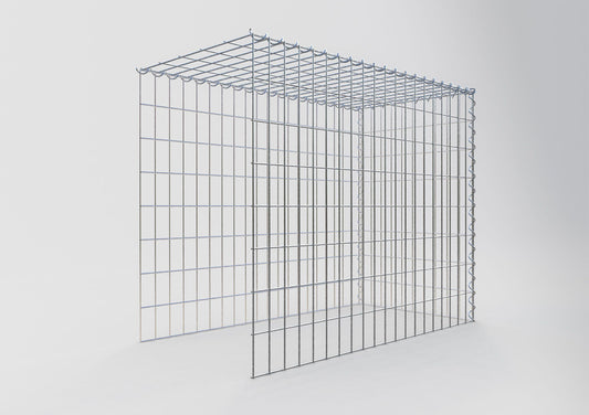 Add-on schanskorf type 4 100 cm x 80 cm x 50 cm (L x H x D), maaswijdte 5 cm x 10 cm, spiraalvormig