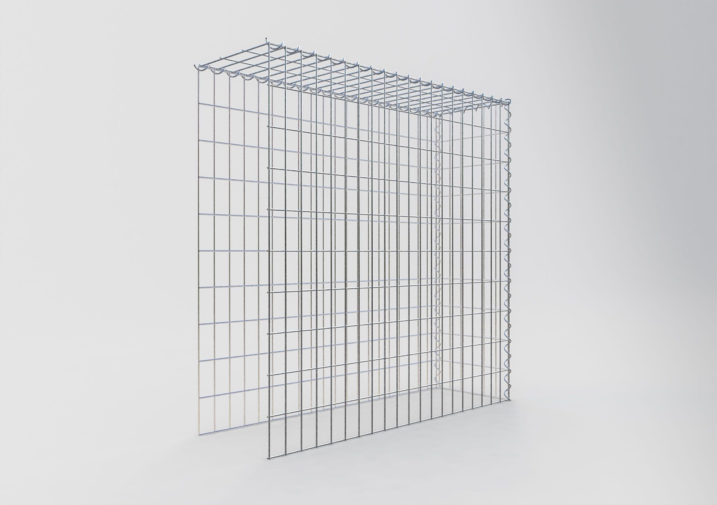 Anbaugabione Typ 4 100 cm x 100 cm x 30 cm (L x H x T), Maschenweite 5 cm x 10 cm, Spirale