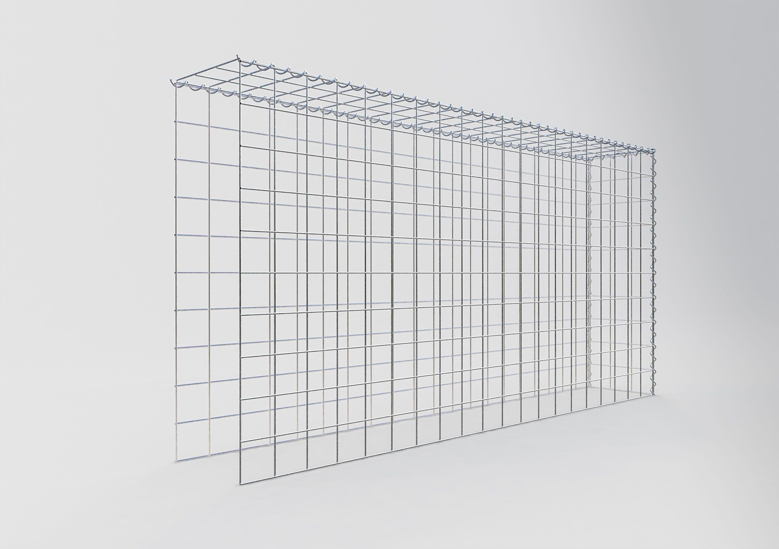 Gabião tipo 4 200 cm x 100 cm x 30 cm (C x A x P), malhagem 10 cm x 10 cm, espiral