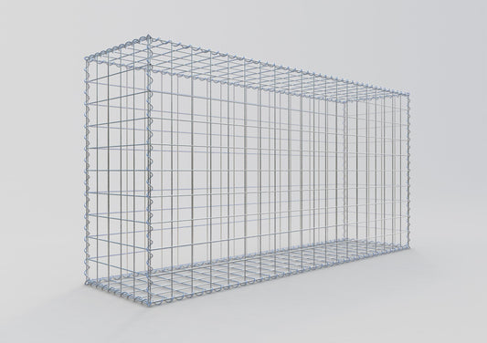 Gabion 200 cm x 100 cm x 50 cm (L x H x D), mesh size 10 cm x 10 cm, spiral