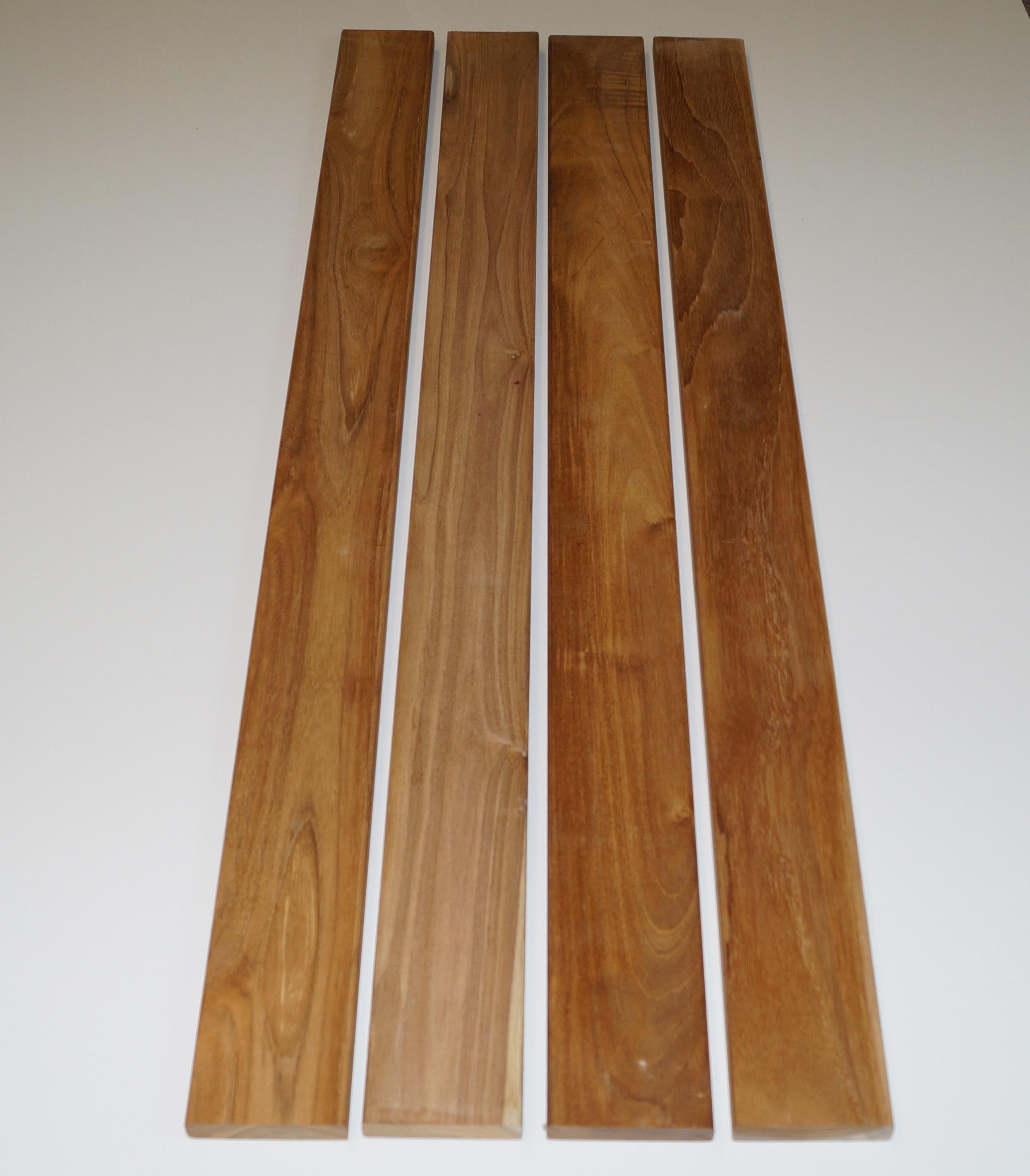 Banc de jardin 102 x 50 x 32 cm TEAK MW 5 x 5 cm, galvanisé à chaud