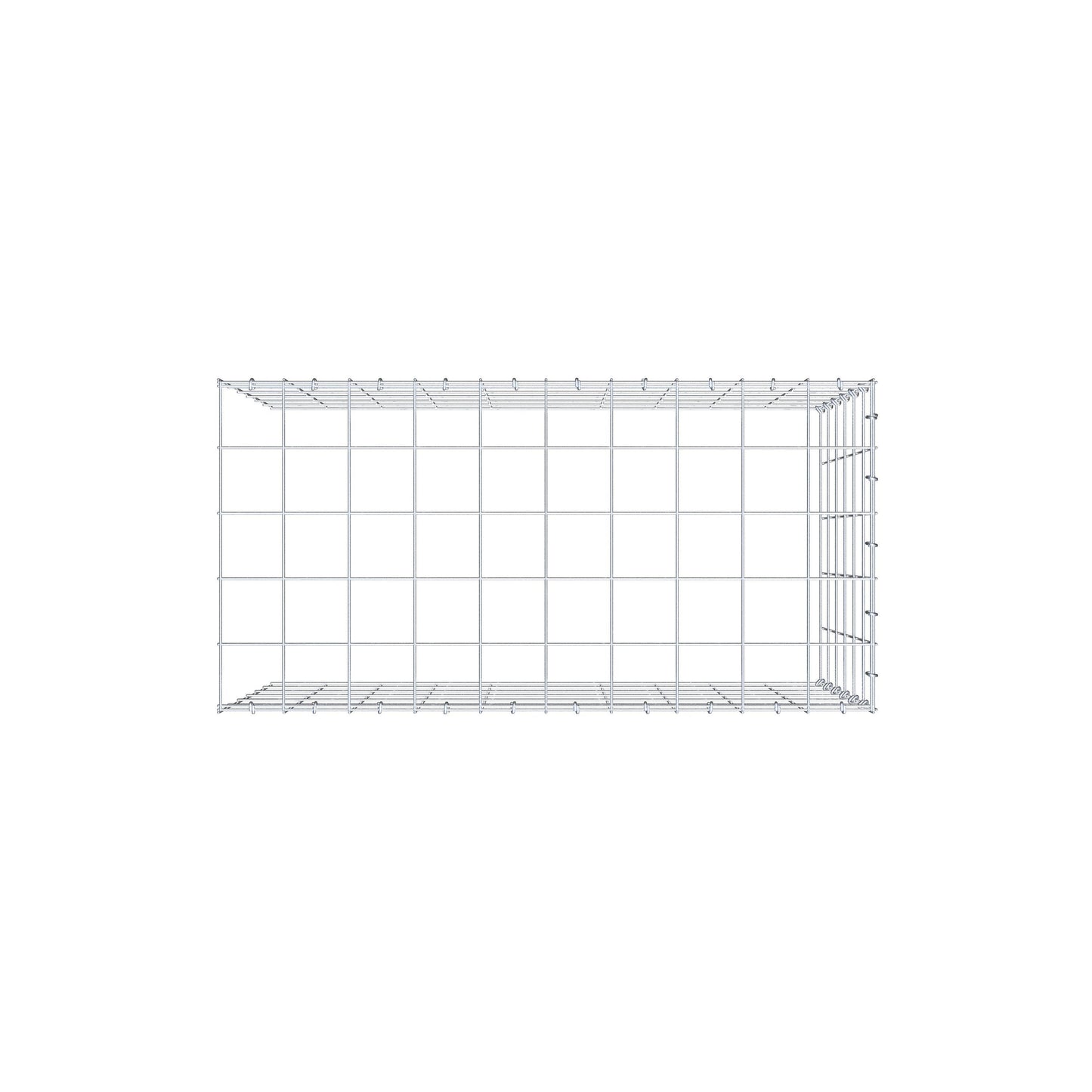 Gabião Tipo 4 100 cm x 60 cm x 50 cm (C x A x P), malhagem 10 cm x 10 cm, anel C
