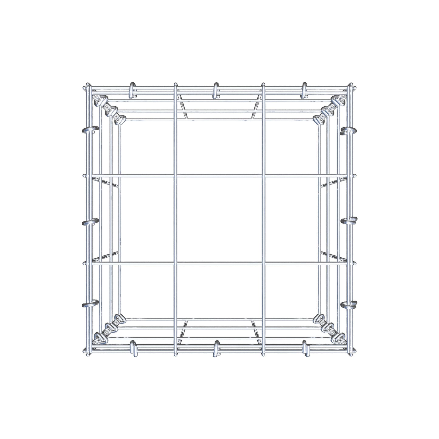 Gavión adicional tipo 3 30 cm x 30 cm x 30 cm (L x A x P), malla 10 cm x 10 cm, anillo en C