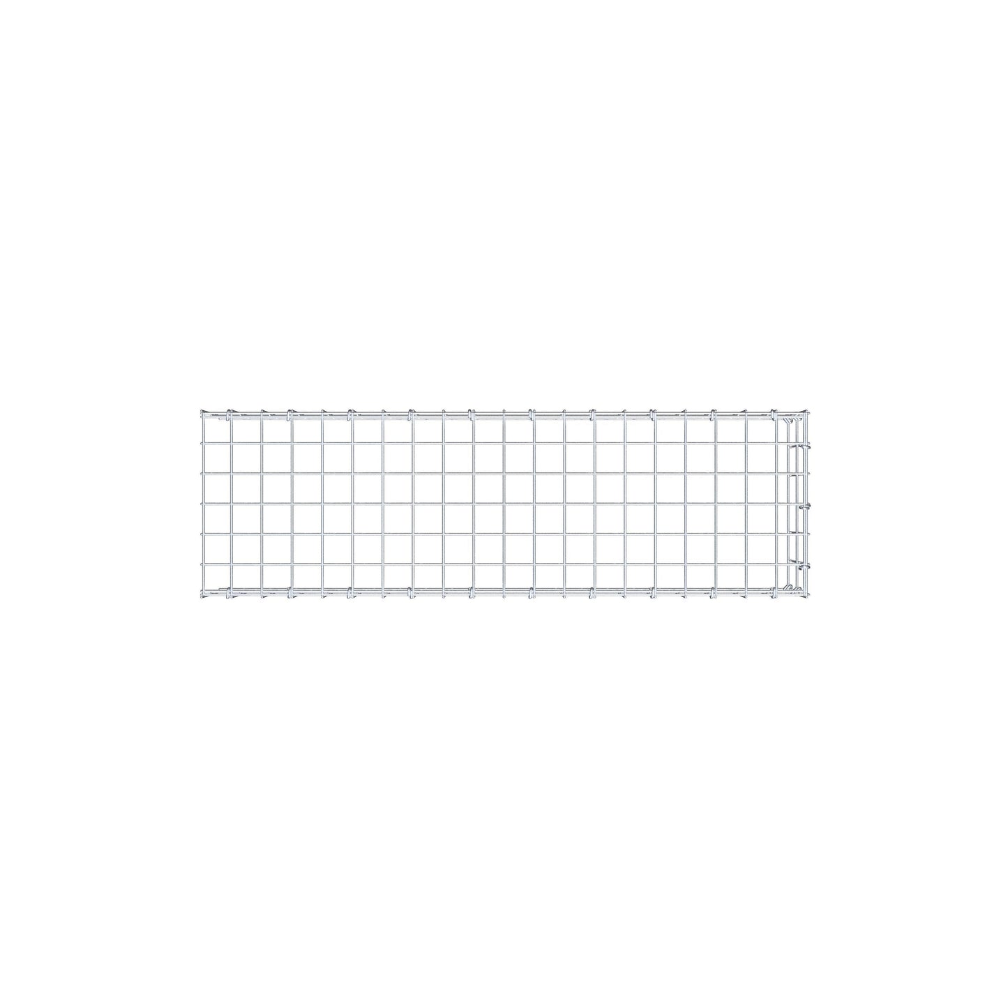 Monteret gabion type 4 100 cm x 20 cm x 30 cm (L x H x D), maskestørrelse 5 cm x 10 cm, C-ring
