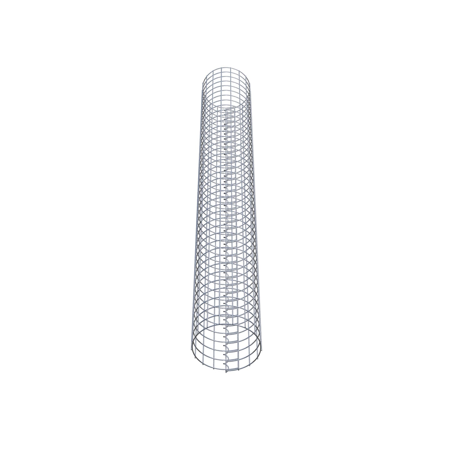 Gabionensäule rund feuerverzinkt, 27 cm Durchmesser, 200 cm Höhe, MW 5 cm x 5 cm