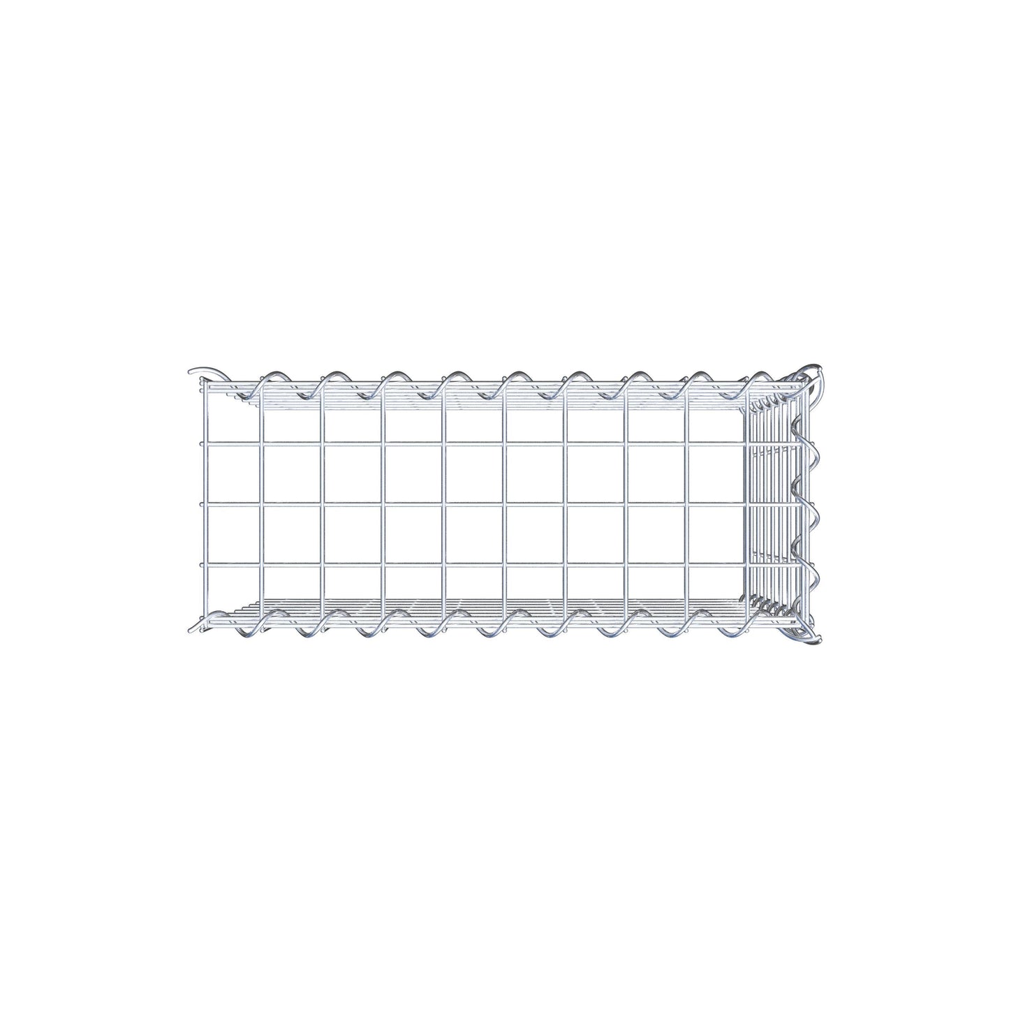 Gabbione aggiuntivo tipo 4 50 cm x 40 cm x 20 cm (L x H x P), dimensione maglia 5 cm x 5 cm, a spirale