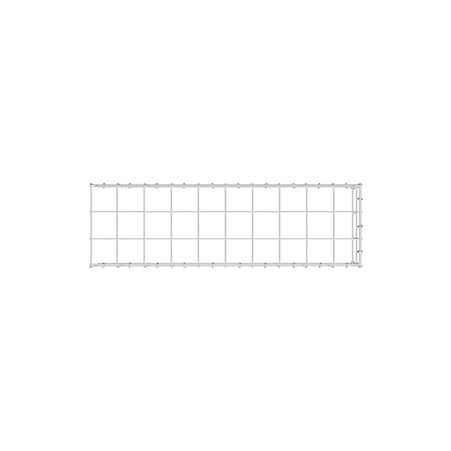 Gabbione aggiuntivo tipo 4 100 cm x 20 cm x 30 cm (L x H x P), maglia 10 cm x 10 cm, anello a C