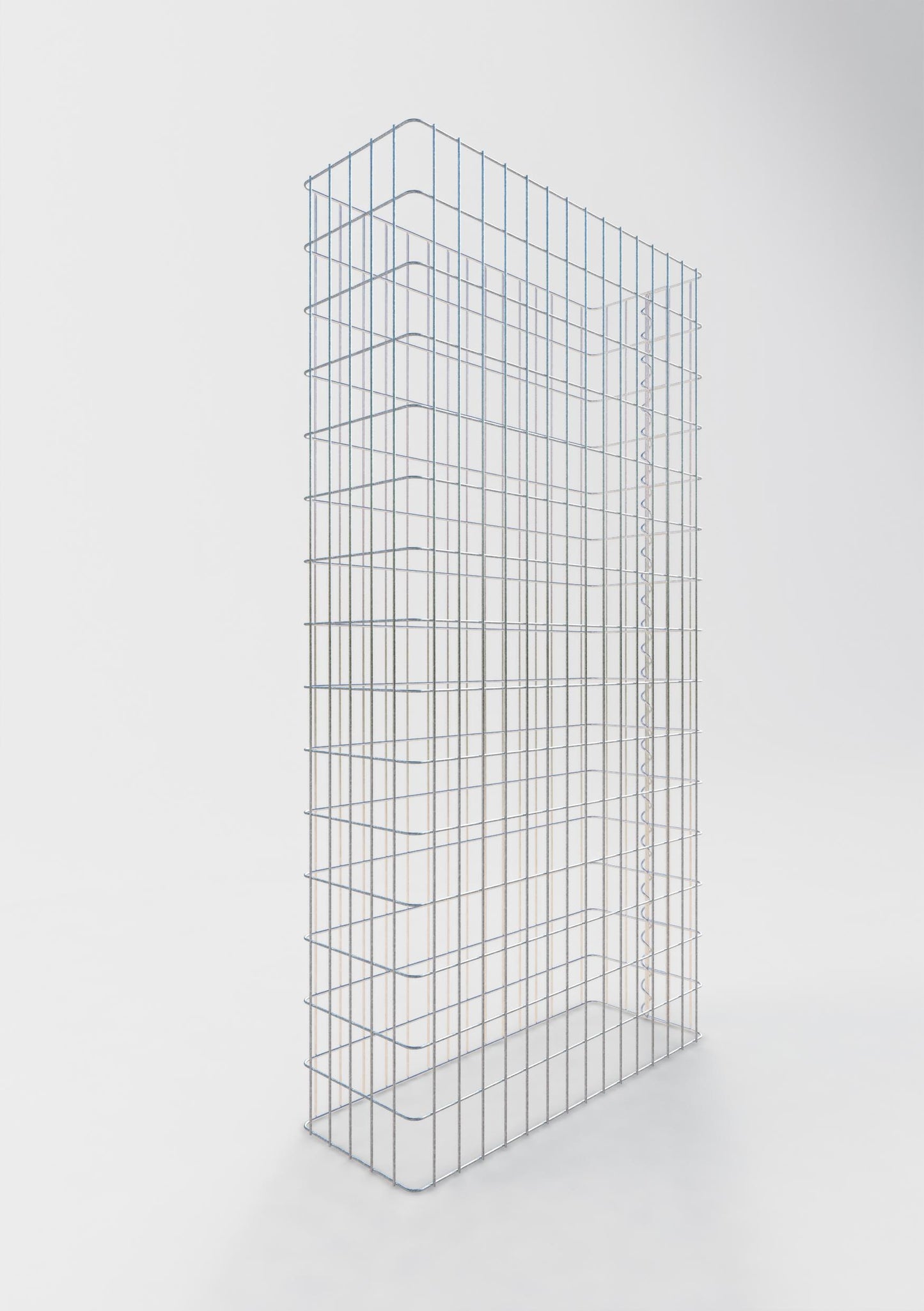 Gabion hegn længde 77 cm, højde 180 cm, dybde 27 cm, maskestørrelse 5 x 10 cm