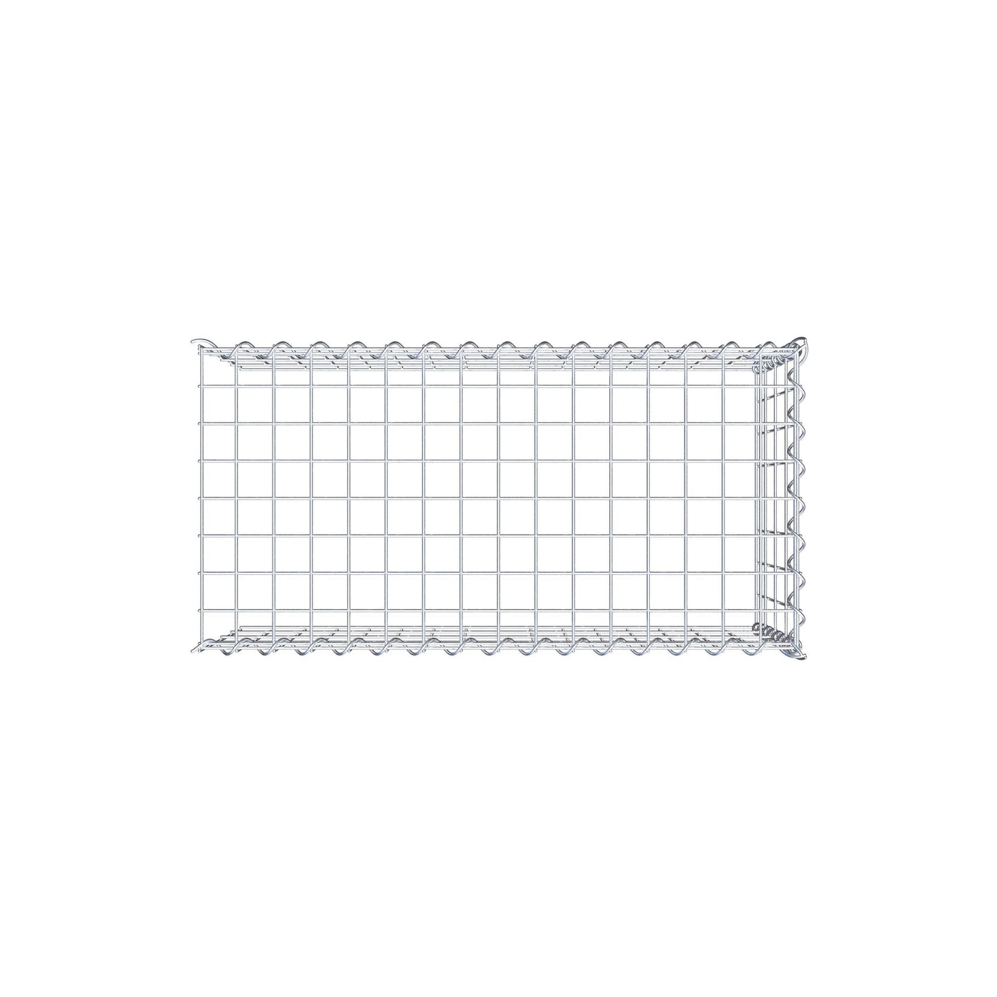 Grown-on gabion type 4 80 cm x 40 cm x 40 cm (L x H x D), mesh size 5 cm x 10 cm, spiral
