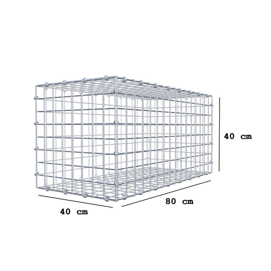 Schanskorf 80 cm x 40 cm x 40 cm (L x H x D), maaswijdte 5 x 5 cm, spiraalring