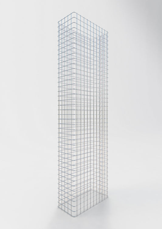 Comprimento da cerca de gabião 57 cm, altura 200 cm, profundidade 27 cm, tamanho da malha 5 x 5 cm