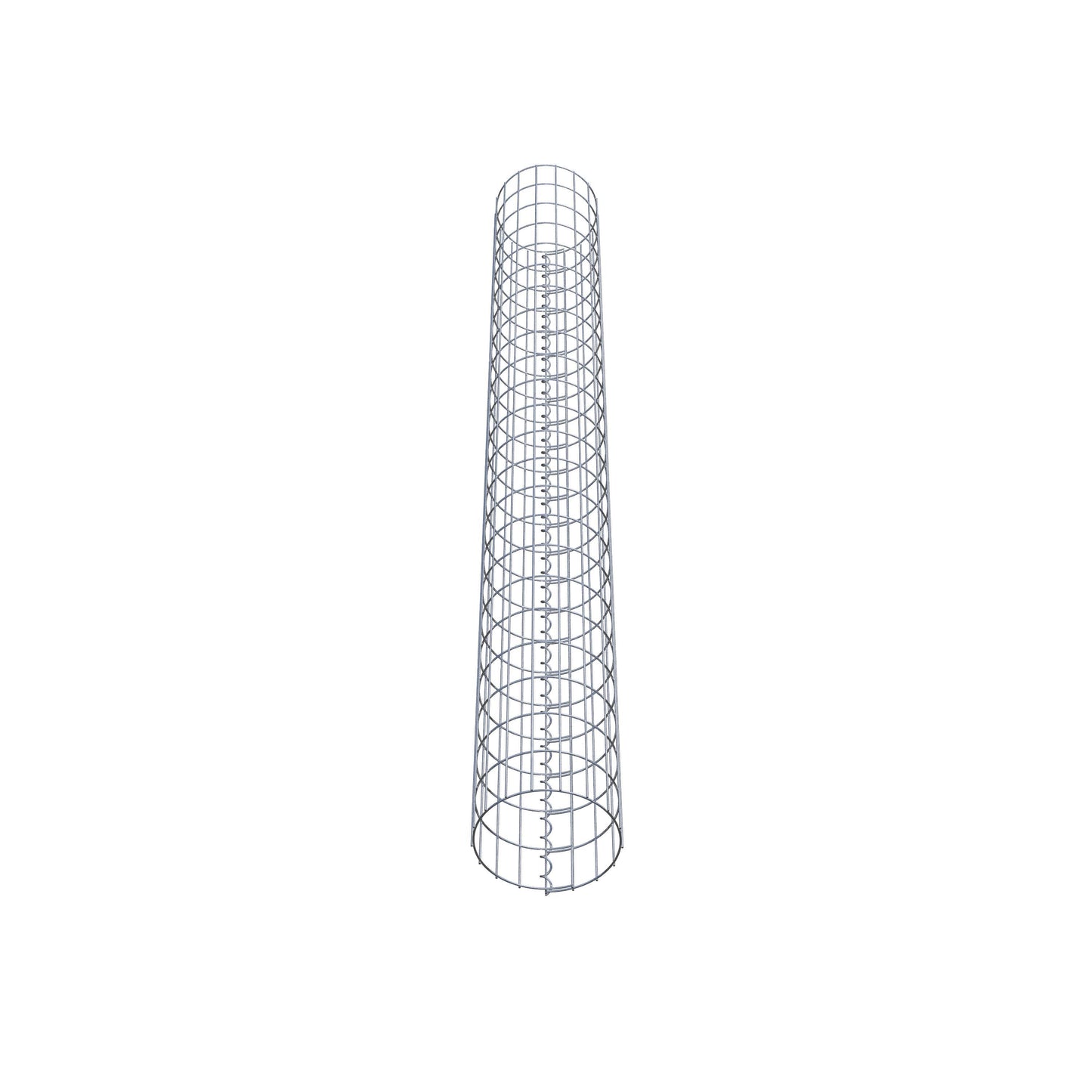 Colonna gabbionata rotonda 27 cm di diametro, 230 cm di altezza, maglia 5 cm x 10 cm