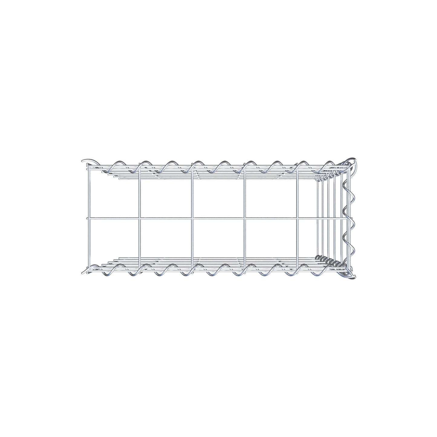 Gabbione aggiuntivo tipo 4 50 cm x 50 cm x 20 cm (L x H x P), dimensione maglia 10 cm x 10 cm, a spirale