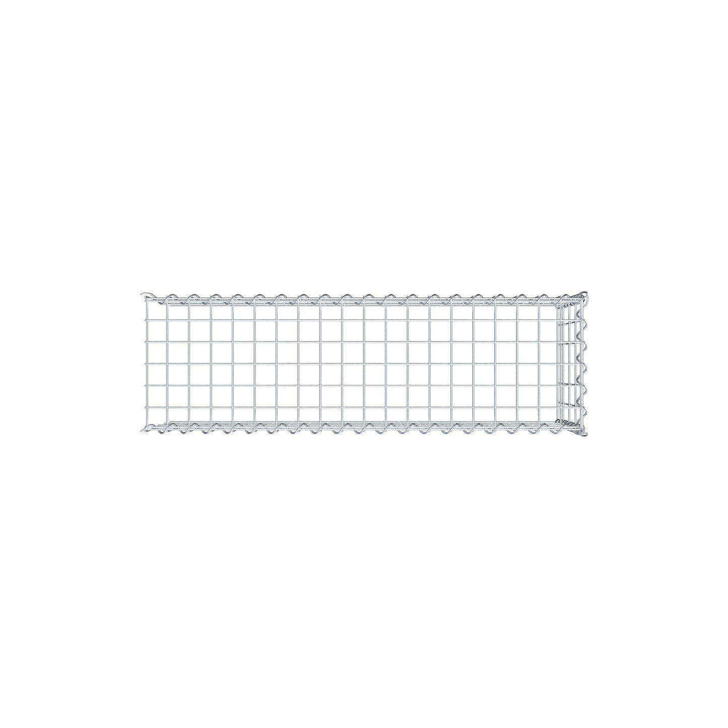 Aangebouwde schanskorf type 4 100 cm x 40 cm x 30 cm (L x H x D), maaswijdte 5 cm x 10 cm, spiraal